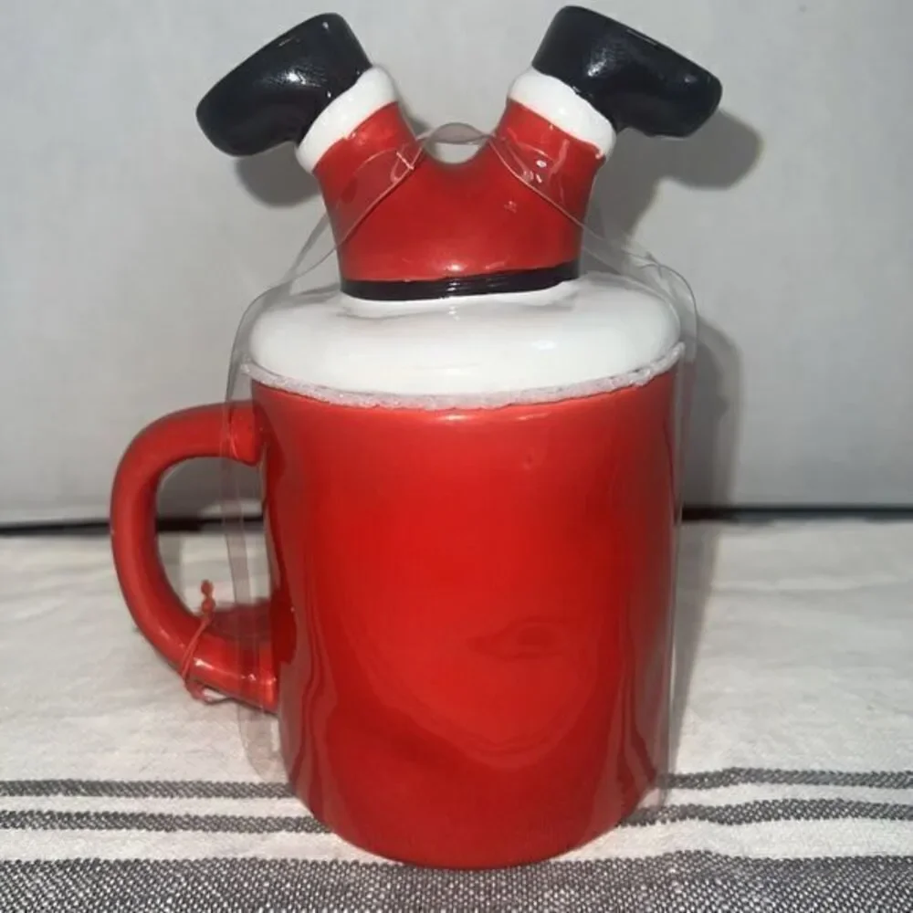 North Pole Express Delivery Christmas‎ Mug Santa HoHoHo With Topper-New